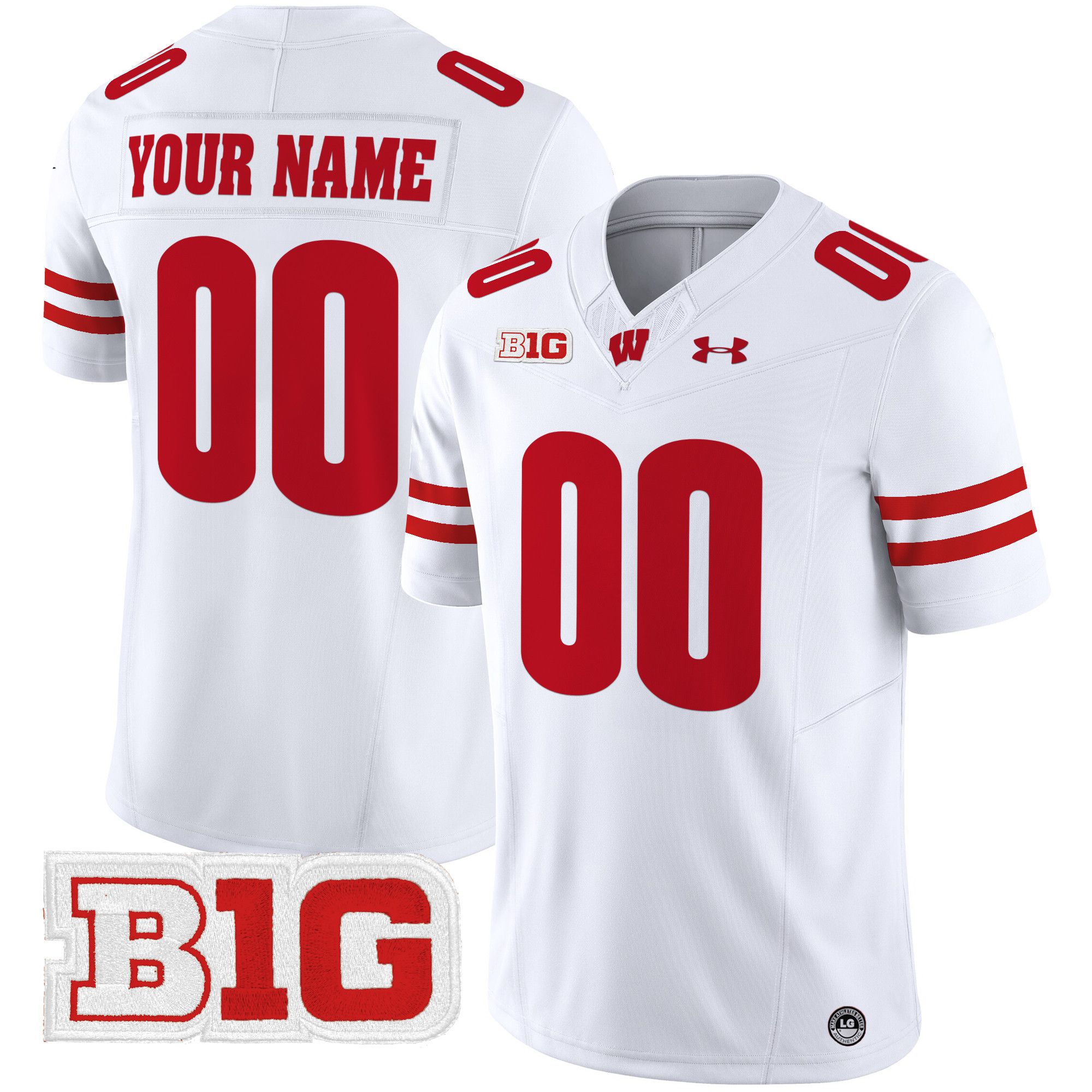 Men Wisconsin Badgers White 2024 Vapor Limited Custom NCAA Jersey->customized ncaa jersey->Custom Jersey